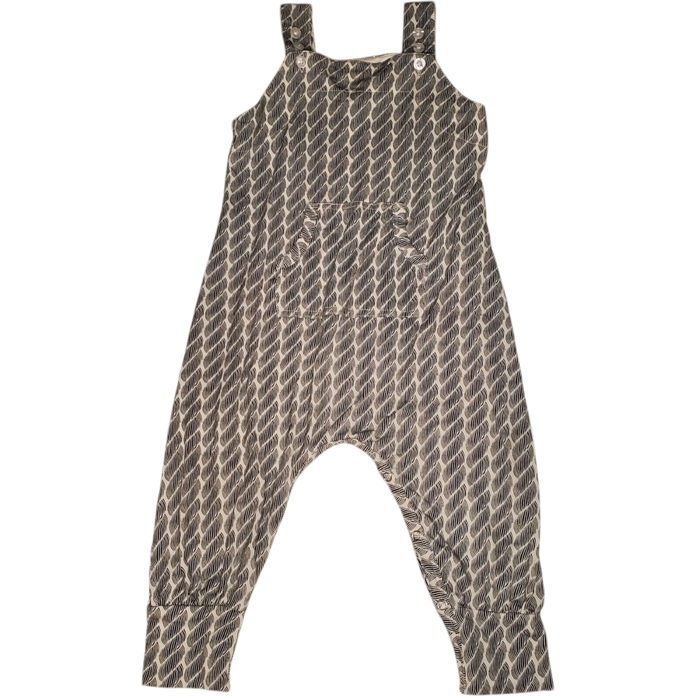 Kate Quinn Overall Jumpsuit Black|White Rope Baby Girls 18-24 Months